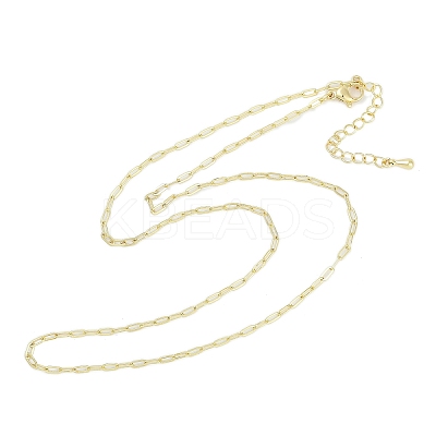 Rack Plating Brass Cable Chain Necklaces LS-NJEW-H049-05G-1