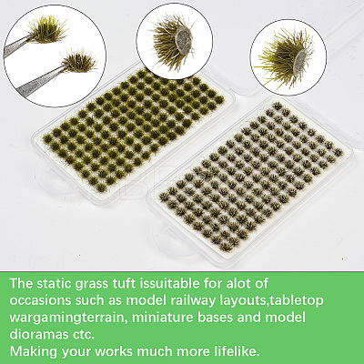 208Pcs 2 Colors Nylon Mini Grass Tufts AJEW-SP0003-17A-1