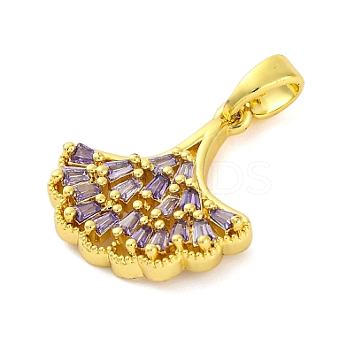 Frech Style Brass Micro Pave Cubic Zirconia Pendants KK-A232-05B-G-1