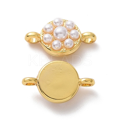 Eco-friendly Rack Plating Brass Connector Charms KK-F843-04G-1
