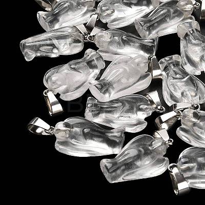 Synthetic Watermelon Stone Glass Pendants G-B127-10P-19-1