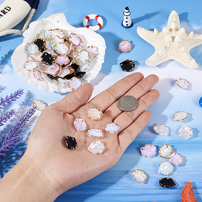 120Pcs 6 Colors Opaque Acrylic Pendants RESI-TA0002-97-1