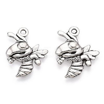 Tibetan Style Alloy Bee Pendants LS-TIBE-Q037-029-RS-1