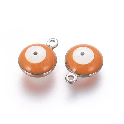 304 Stainless Steel Enamel Charms STAS-O123-C-10P-1