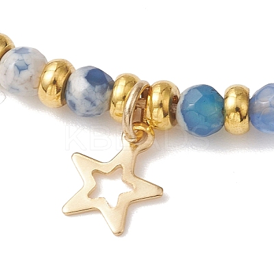 Star 201 Stainless Steel Charm Bracelets BJEW-JB12801-02-1