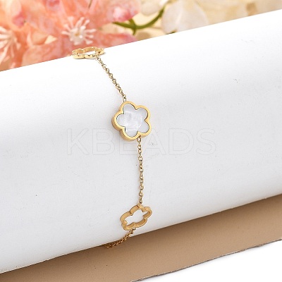 Ion Plating(IP) 304 Stainless Steel Link Bracelets BJEW-P345-11G-01-1