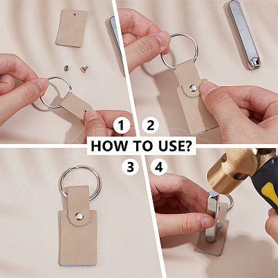 DIY Leather Keychain Making Kits DIY-OC0013-50B-1