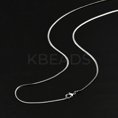 2mm Rack Plating Brass Herringbone Chain Necklaces for Women Men MAK-L044-20P-1