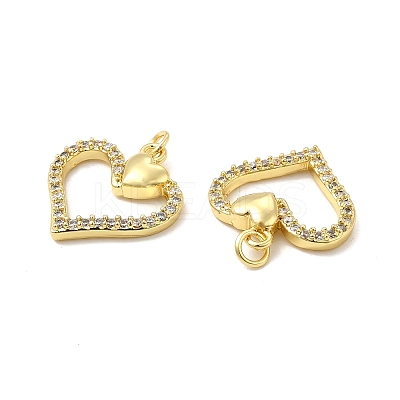 Brass Micro Pave Cubic Zirconia Pendants KK-E068-VB131-1