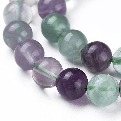 Natural Green Fluorite Beads Strands G-F433-8mm-1
