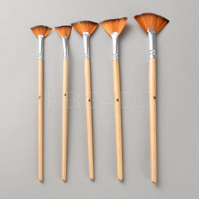 5Pcs 5 Styles Sector Fan Painting Brush AJEW-WH20022-76-1
