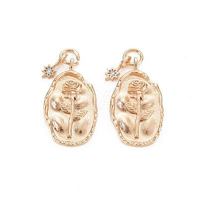 Brass Crystal Rhinestone Pendants LS-X-KK-S364-215-1