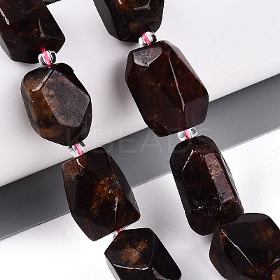 Natural Orange Garnet Beads Strands G-N362-07A-02-1