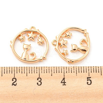 Brass Micro Pave Cubic Zirconia Pendants KK-E090-38G-1