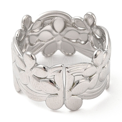 Non-Tarnish 304 Stainless Steel Open Cuff Rings LS-RJEW-K245-83P-1