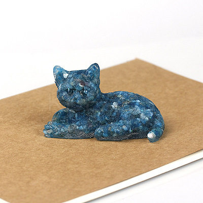 Natural Blue Opal Cat Display Decorations WG85528-13-1