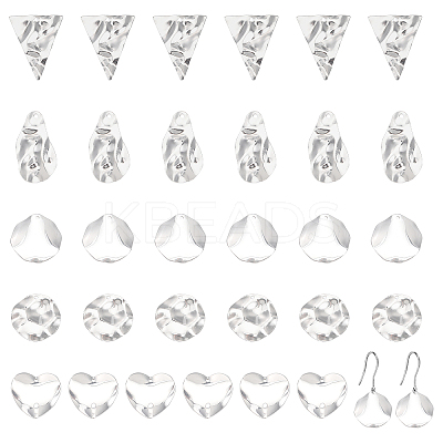 50Pcs 5 Style304 Stainless Steel Pendant STAS-CA0001-69P-1
