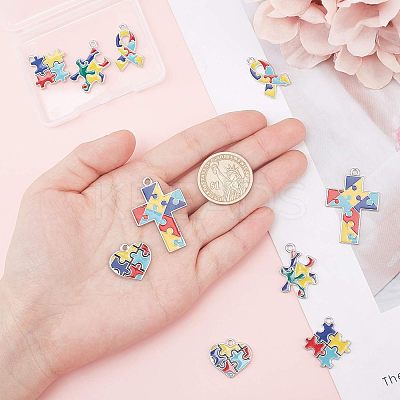 Enamel Alloy Pendants ENAM-FH0001-01-1