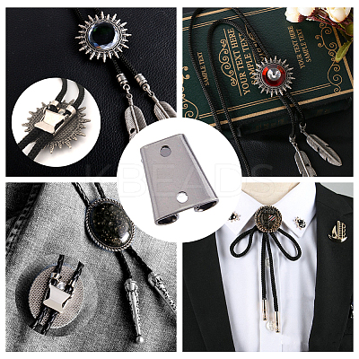 9Pcs 3 Colors Iron Bolo Tie Slide Clasps IFIN-FH0001-78-1