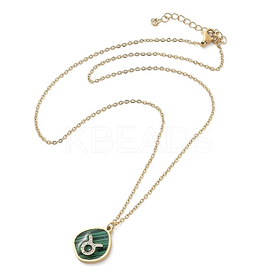 304 Stainless Steel Micro Pave Cubic Zirconia constellation Pendant Necklaces NJEW-R021-01G-02-1