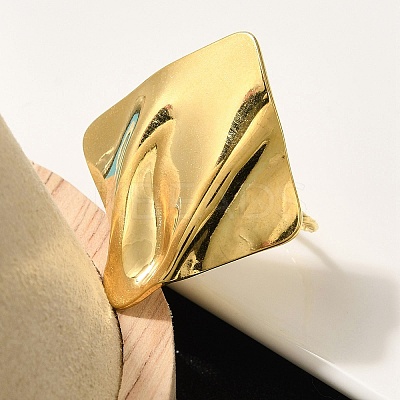304 Stainless Steel Open Cuff Ring for Women LS-RJEW-B109-03G-06-1