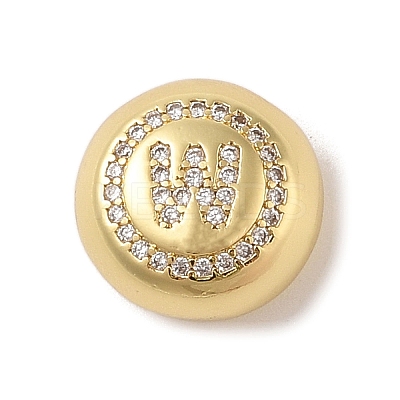 Rack Plating Brass & Cubic Zirconia Pendants KK-Z047-07G-W-RS-1