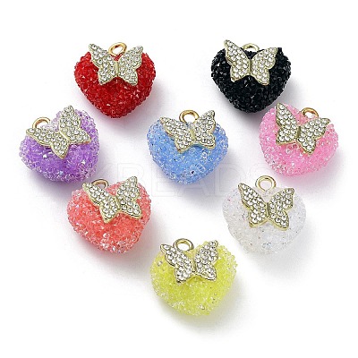Druzy Resin Pendants RESI-M034-02-1