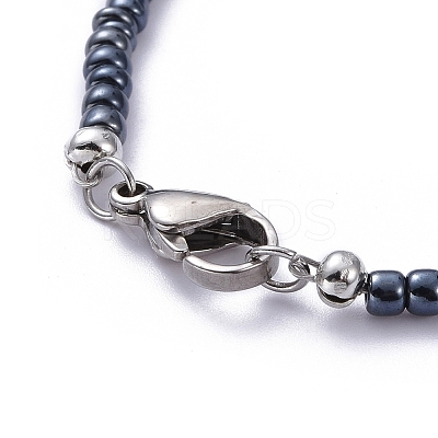 Glass Seed Bead Beaded Bracelets BJEW-JB05255-05-1