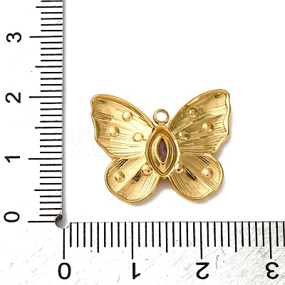 304 Stainless Steel Rhinestone Pendants STAS-L299-14G-05-1