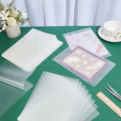 100Pcs Plastic Laminating Pouch Film Photo Protecting Sheets AJEW-WH0606-55B-1