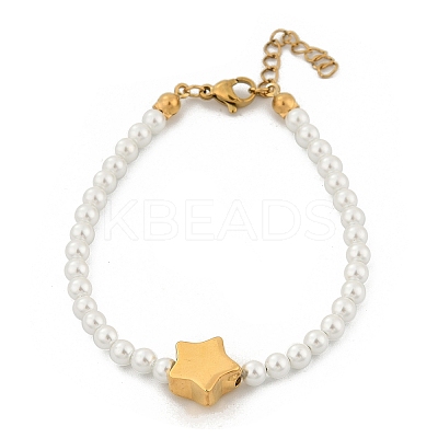 Plastic Imitation Pearl Beads Bracelets for Women BJEW-M056-10G-02-1