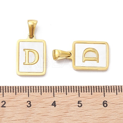 Ion Plating(IP) 304 Stainless Steel Pave Shell Pendants STAS-G327-01G-D-1