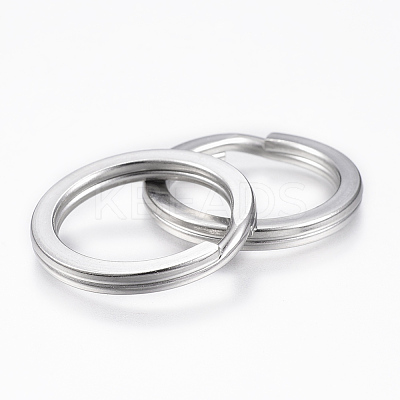 Tarnish Resistant 304 Stainless Steel Split Key Rings STAS-P177-1.8x20mm-P-1