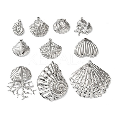10Pcs 304 Stainless Steel Pendants STAS-P426-03P-1