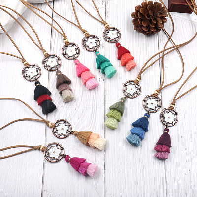 Alloy Pendant Necklaces NJEW-F270-02-1