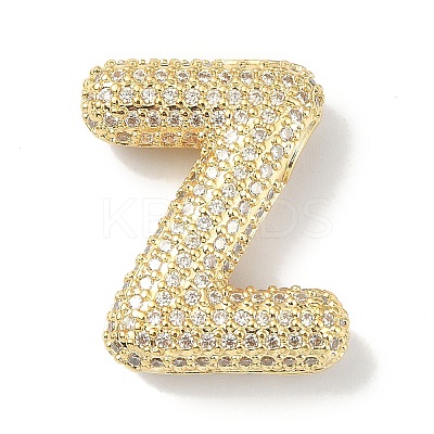 Rack Plating Brass Micro Pave Cubic Zirconia Pendants KK-Q790-01Z-G-1