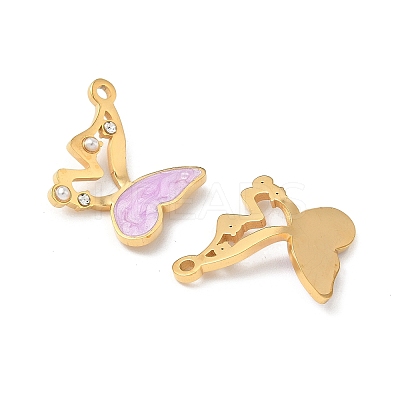 304 Stainless Steel Enamel Pendants STAS-U057-08G-01-1