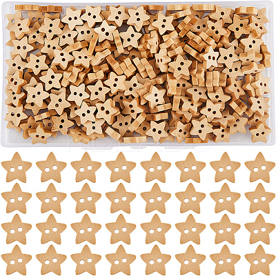 Natural 2-hole Wood Buttons BUTT-GF0003-58-1