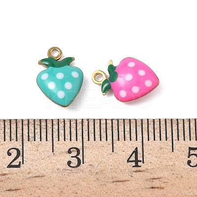 304 Stainless Steel Enamel Pendants STAS-F334-01G-1