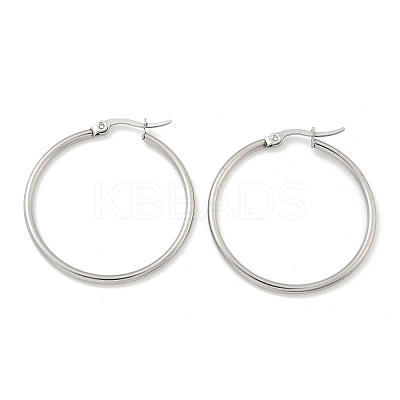 Tarnish Resistant 304 Stainless Steel Hoop Earrings EJEW-F105-08P-1