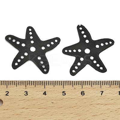 Spray Painted 430 Stainless Steel Starfish Multi-Strand Links STAS-Z116-12-1
