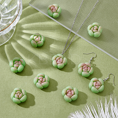 15Pcs Handmade Polymer Clay Cabochons CLAY-CA0001-10-1