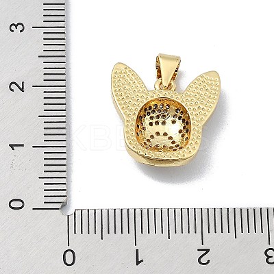 Brass Micro Pave Clear Cubic Zirconia Pendants KK-A221-25A-G-1