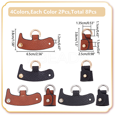 8Pcs 4 Colors PU Leather Undamaged Bag Triangle Buckle Connector FIND-WR0010-76-1