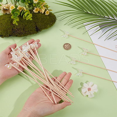 20Pcs Acrylic Butterfly Flowerpot Decoration AJEW-OC00025-1