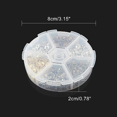 6-Petal Tibetan Style Alloy Flower Bead Caps TIBE-NB0001-08-1