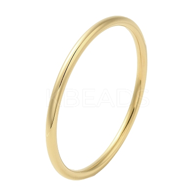 Ion Plating(IP) 304 Stainless Steel Simple Roung Ring Bangles for Women BJEW-F461-01E-G-1