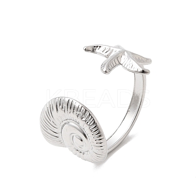 304 Stainless Steel Open Cuff Rings for Women RJEW-K313-16P-1
