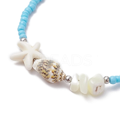 Glass Seed Beaded Bracelets BJEW-JB11703-1