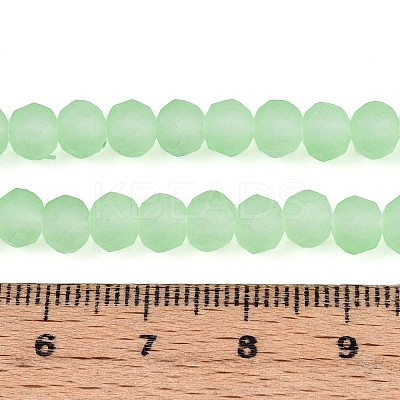 Baking Paint Frosted Glass Beads Strands FGLA-N003-6mm-04-1